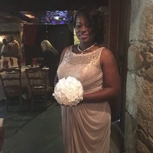 Champagne colored formal dress